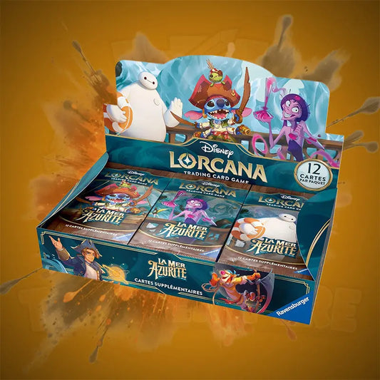 DISNEY LORCANA JCC : LA MER AZURITE - DISPLAY DE BOOSTERS (24 BOOSTERS) - FR TOYS EMPIRE