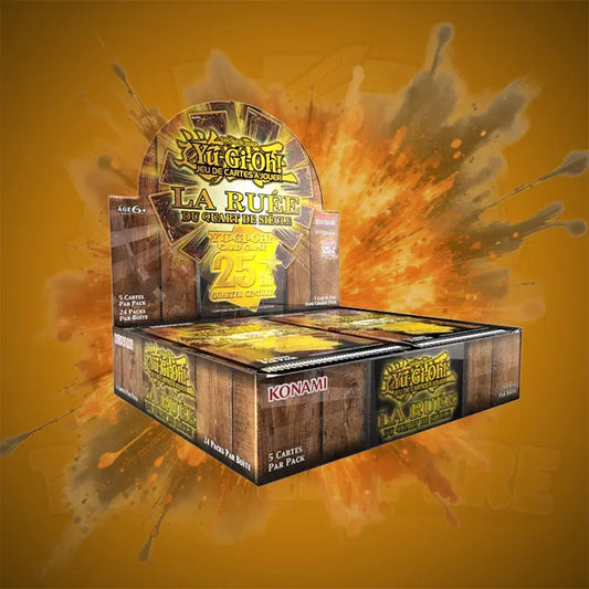 YU-GI-OH! - DISPLAY DE PACK DE BOOSTER LA RUÉE DU QUART DE SIÈCLE (24 BOOSTERS) - FR TOYS EMPIRE